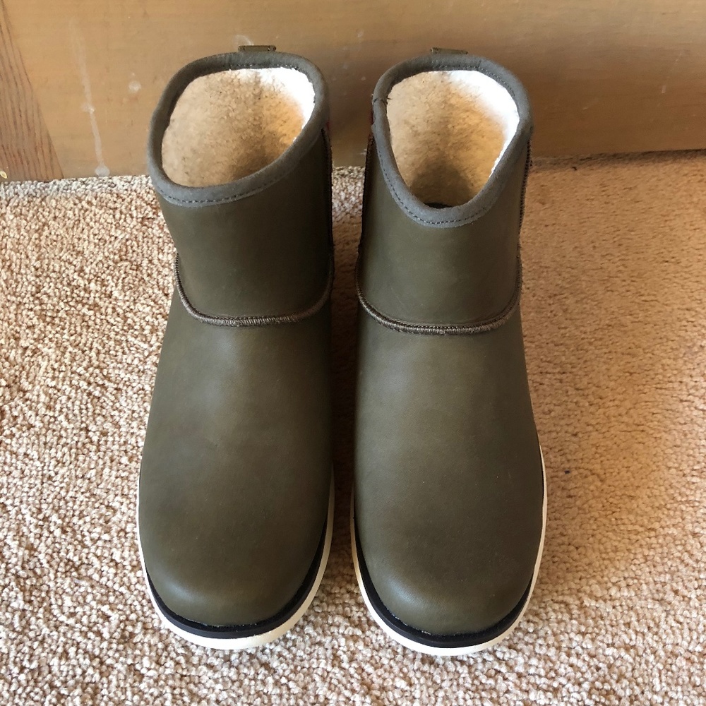 LL Bean fair isle leather boots NWT